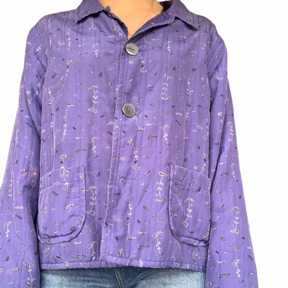 Purple Flower Light Spring Jacket - Picture 2 of 3